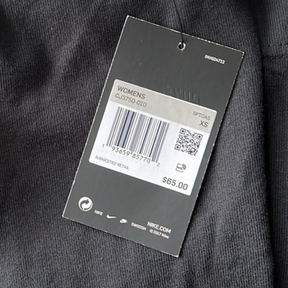 NIKE size XS-SM black scoop neck dress sleeveless ,side slits NWT - Picture 8 of 8